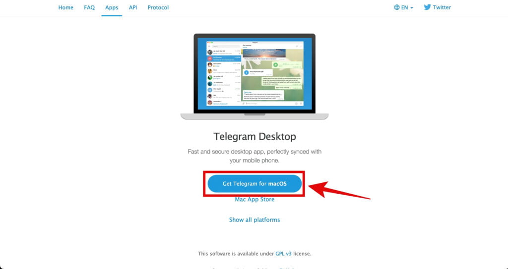 Telegram Web for Mac